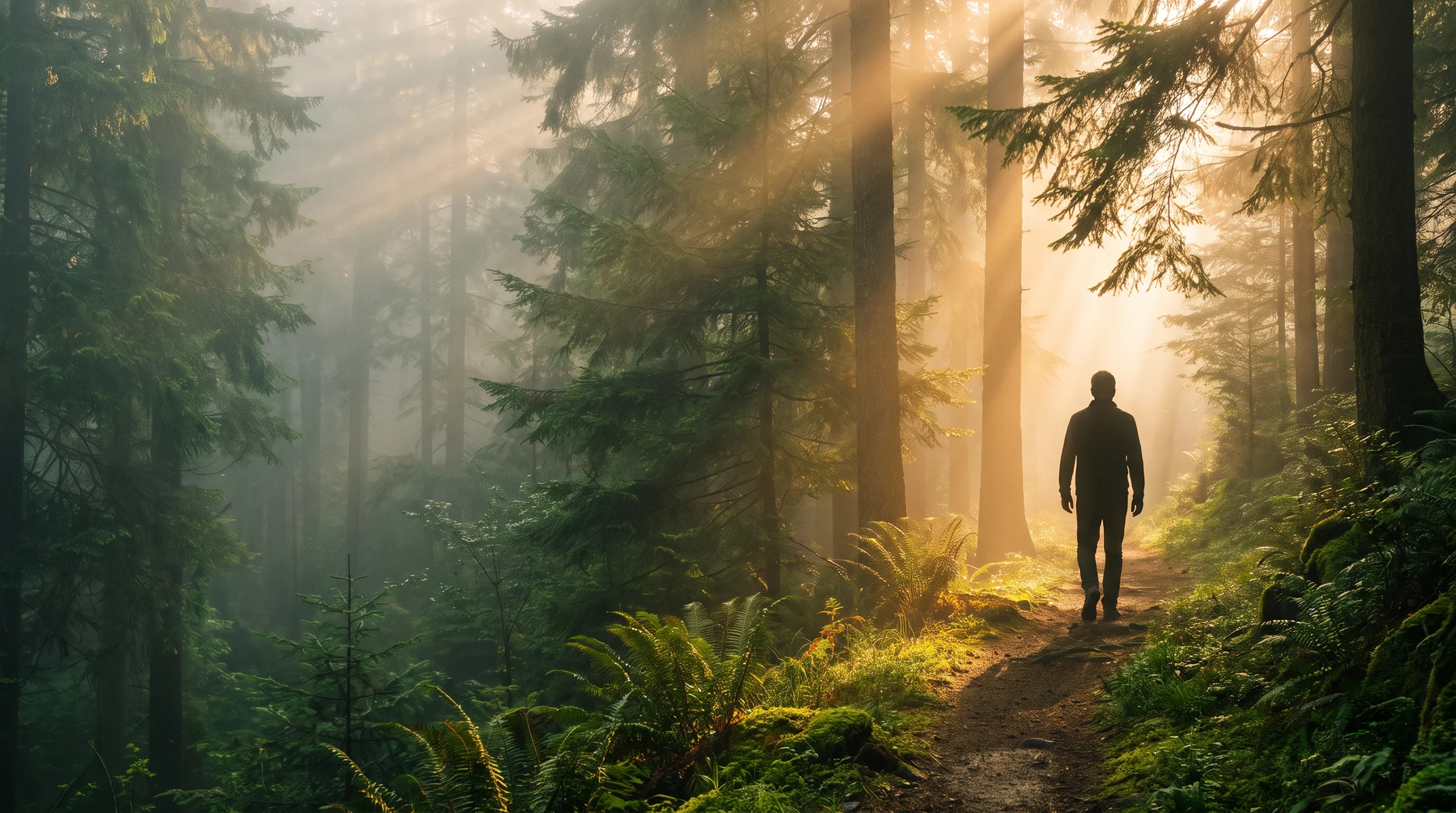 A quiet woodland landscape reflecting long-term wellbeing