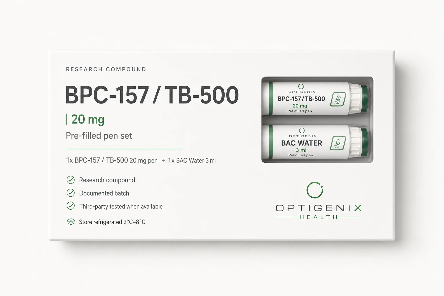 bpc-157 / tb500 pen Freeze-Dried Peptide Catalogue · Optigenix loss size:10mg*10vials AHK-Cu Proven Copper Peptide