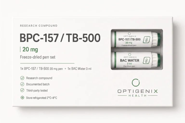 BPC-157 and TB-500 20mg freeze-dried pen set packaging