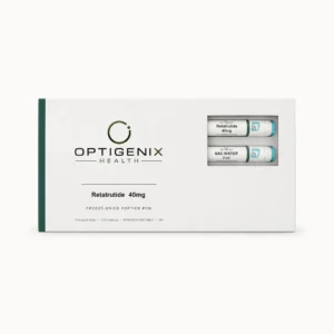 Optigenix Retatrutide 40mg box, front, freeze-dried peptide pen
