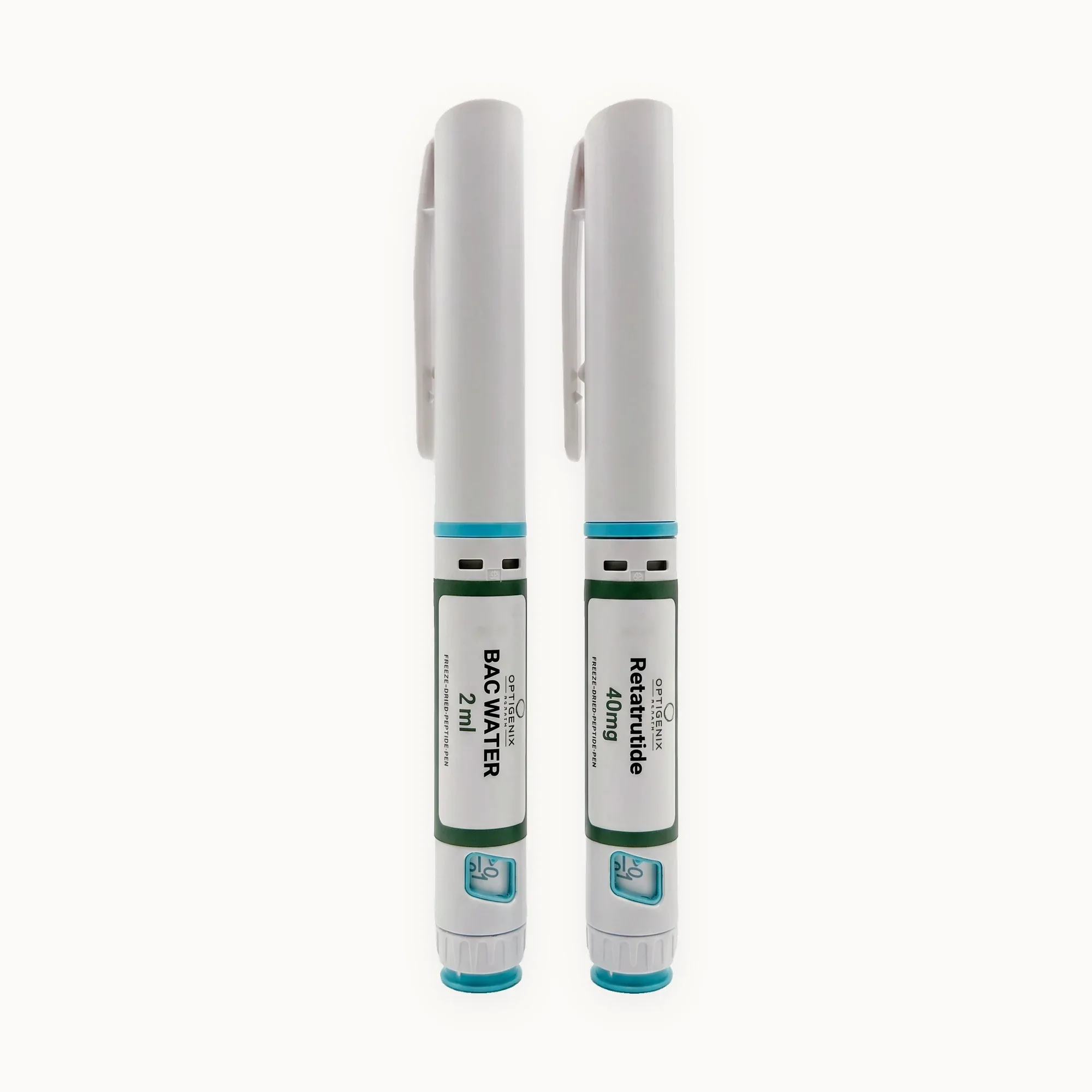 Retatrutide 40mg freeze-dried pen and 2ml bacteriostatic water pen